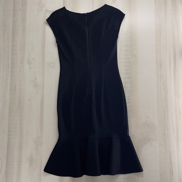 ESCADA Dakota F/W 2014 5014377 black fitted sexy tulip ruffle dress work career - Picture 7 of 11